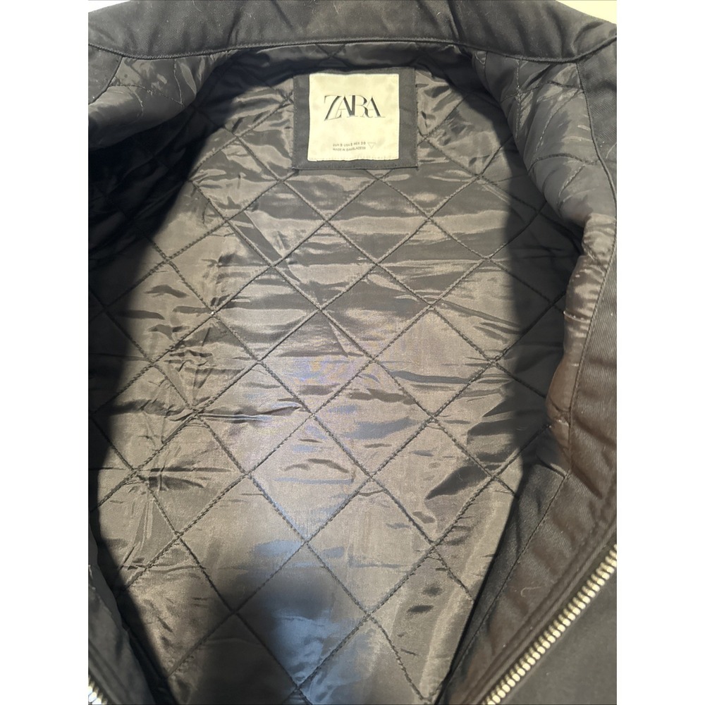 Zara Dnwr Denim Jacket Men's Size Small Black - Picture 10 of 10